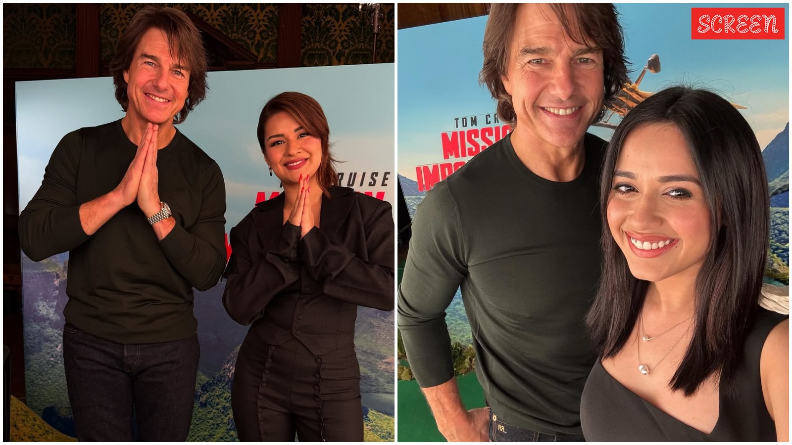 Avneet Kaur teaches Tom Cruise how to do namaste Jannat Zubair Mission Impossible 1747215278
