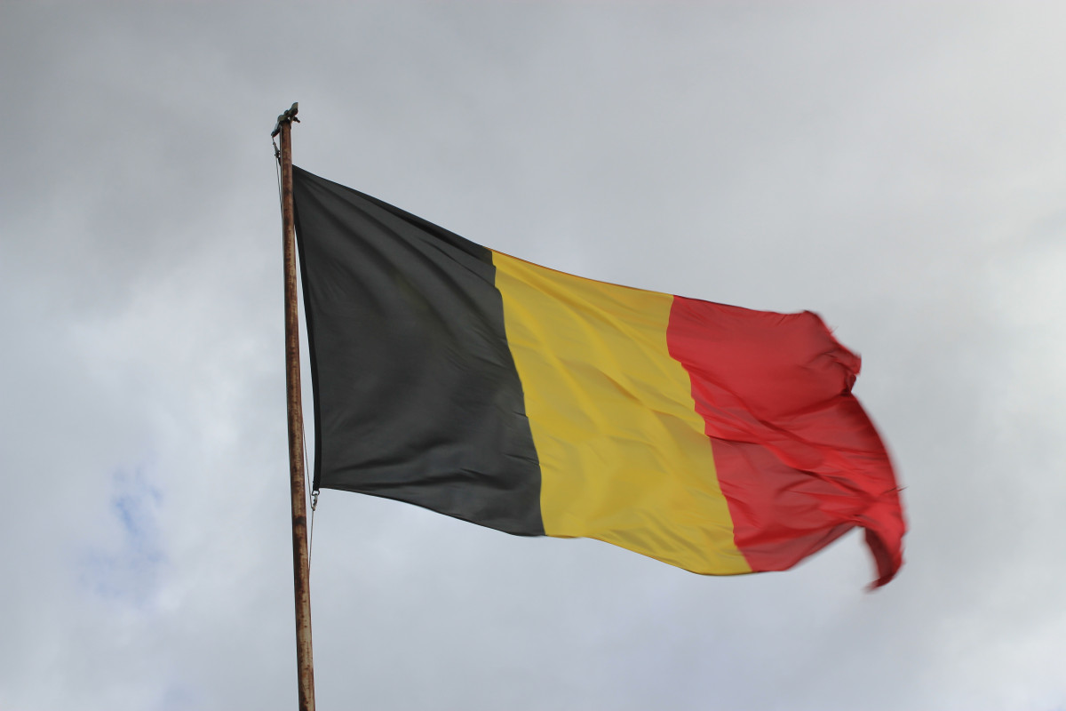 belgium flag wind grey symbol 806825