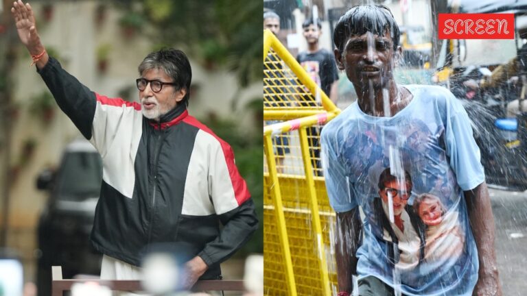 Amitabh Bachchan يشاركه على المشجعين الذين يتجهون إلى الأمطار خارج جالسا: “Bohut Kaha Ki Ghar Jao ، Lekin Nahi …”