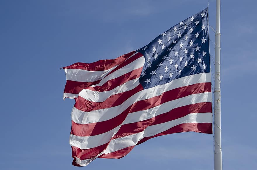 flag waving american usa american flag waving wind