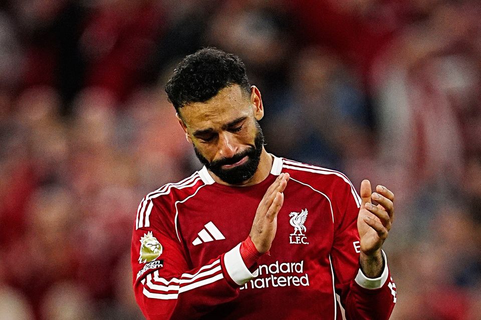 Mo Salah in tears as he applauds Diogo Jota song at full time