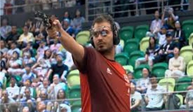 احتل عمر خالد المركز السادس في مسدس 25 مترًا في كأس العالم ISSF في الصين –