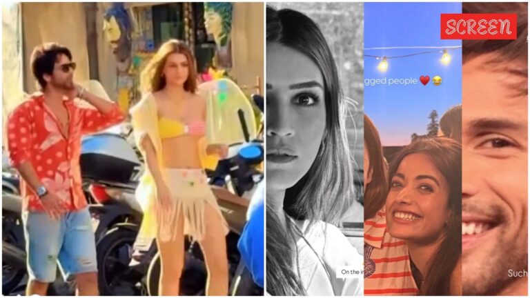 كوكتيل 2: نظرة راشميكا ماندانا تم الكشف عنها وهي تطلق النار مع شهيد كابور ، كريتي سانون في إيطاليا لفيلم هومي أداجانيا
