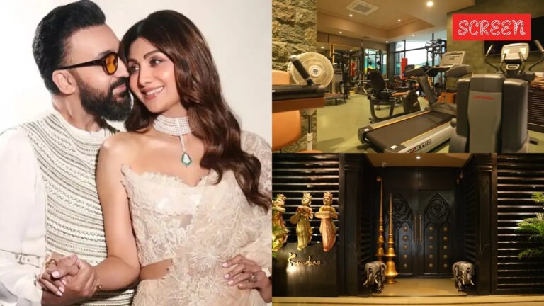 داخل منزل Shilpa Shetty-Raj Kundra الفاخر الذي يواجه البحر بقيمة 100 كرور روبية: نافورة داخلية ، أرضيات زجاجية ومصعد جلدي. يشاهد