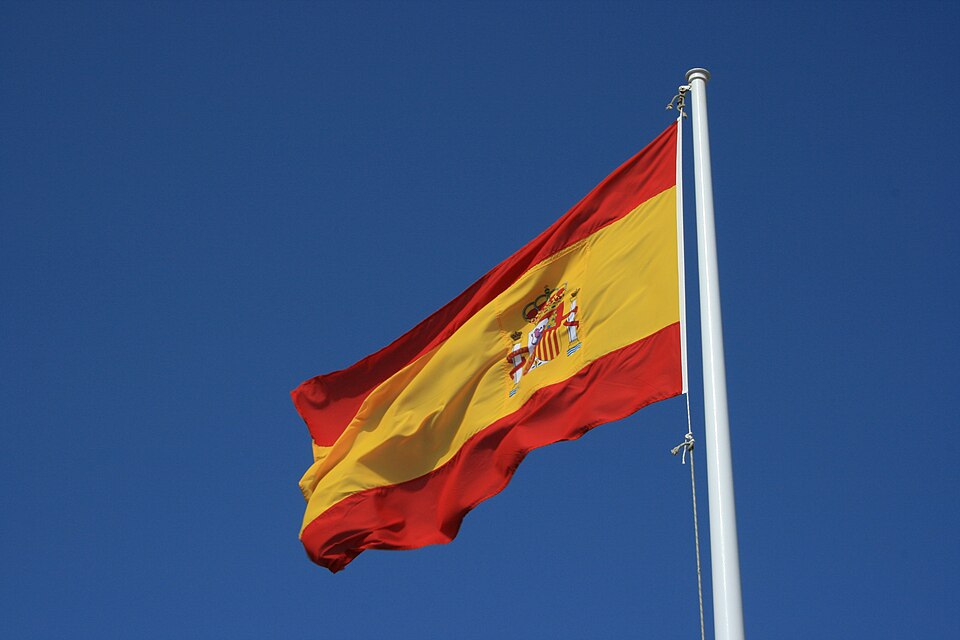 Spanish Flag flying in Murcia Spain