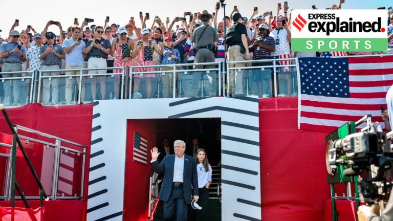 في Donald Trump ‘Watch’ Ryder Cup ، وهو أمر طبيعي جديد للرياضة الدولية المتزايدة بشكل متزايد