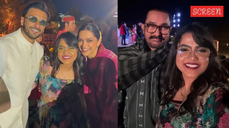 رانفير سينغ، ديبيكا بادوكون، عامر خان وإم إس دوني يستمتعون بأمسية موسيقية في ولاية غوجارات. انظر الصور