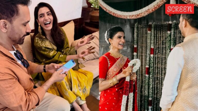 سامانثا تتباهى بالحندي في صور جديدة، ولا تستطيع أن ترفع عينيها عن راج خلال حفل فارمالا. انظر هنا