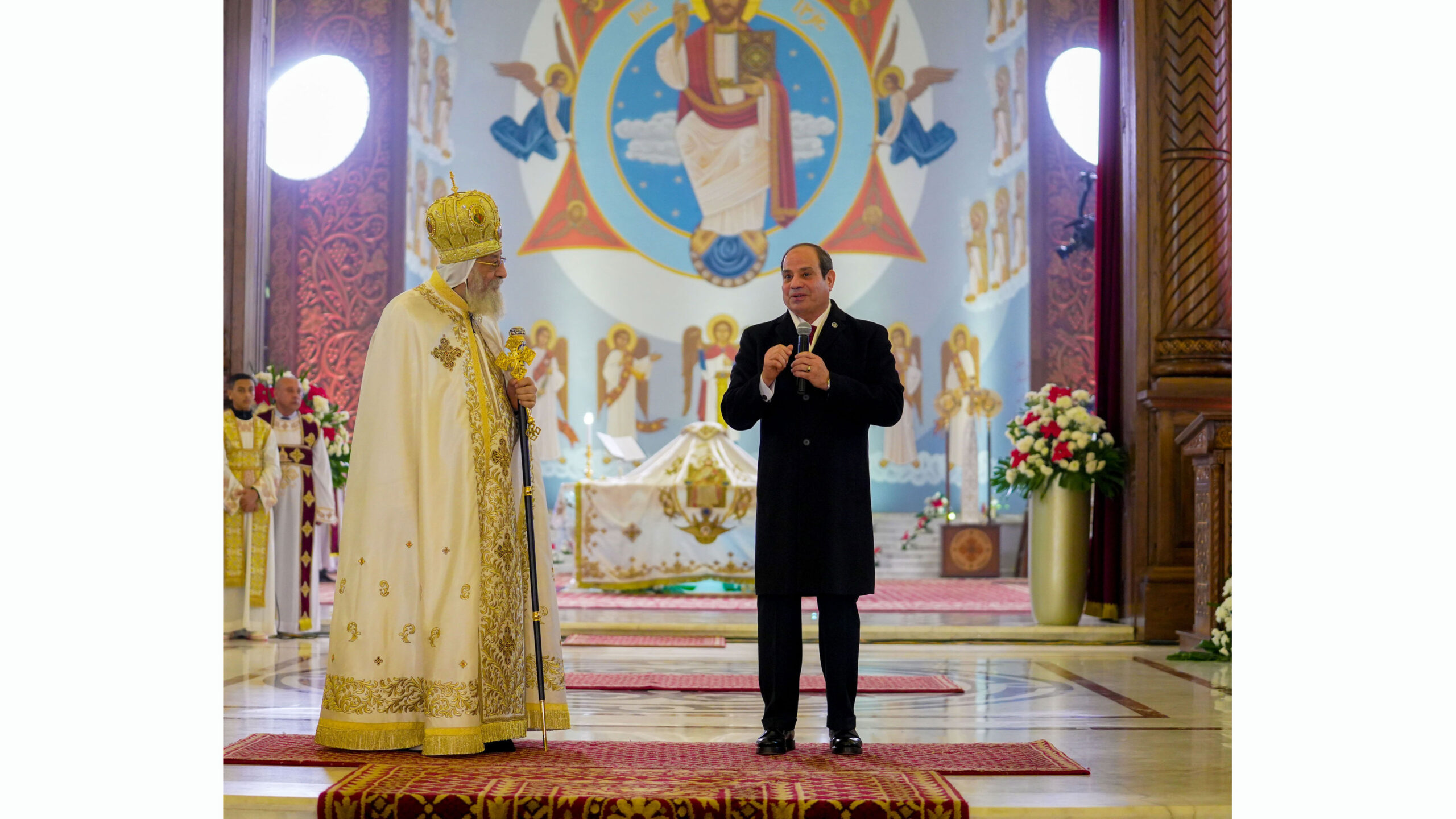 Sisi during a speech Monday evening during his participation in the Christmas celebration at the Cathedral of the Nativity of Christ in the New Administrative Capital scaled 1