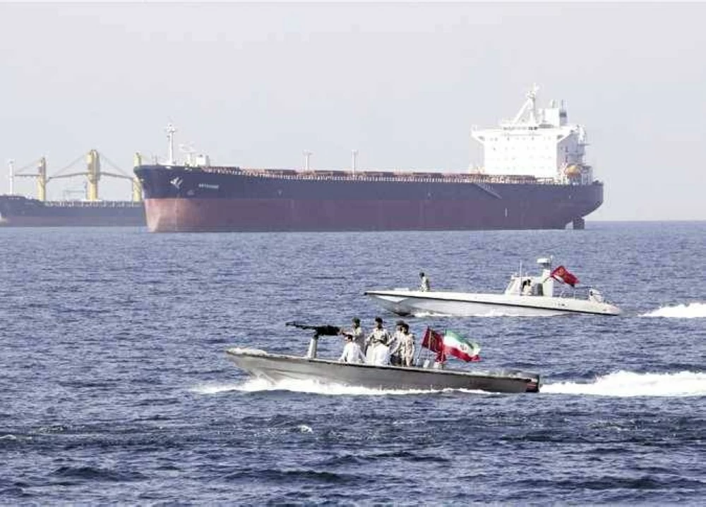 Iranian naval forces in the Strait of Hormuz